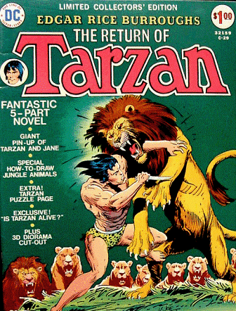 The Return of Tarzan, DC Comics Limited Collectors' Edition No. C-29, 1974; art by Joe Kubert